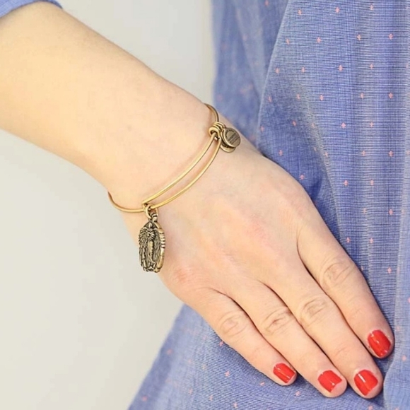 ALEX AND ANI Guardian of Knowledge Angel Charm Bangle Bracelet Enlighten Me - Picture 2 of 4